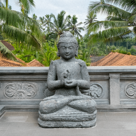 SEDA Bouddha assis 100cm "C" Argumentation  - Décoration statue