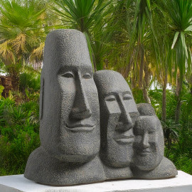SEDA Moaï Set de 3  106 cm - Décoration statue