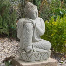 SEDA Bouddha assis 60 cm "Riverstone"  - Décoration statue