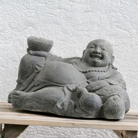 SEDA Bouddha Chinois couché content light  - Décoration statue