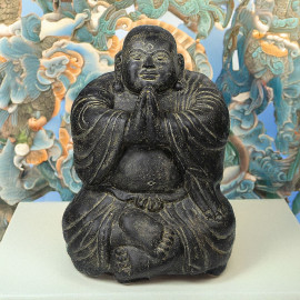 SEDA Moine assis Obèse 80 cm A Salutation - Décoration statue