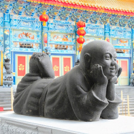 SEDA Moine couché 63 cm  - Décoration statue