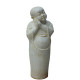 SEDA Moine debout 80 cm White - Décoration statue