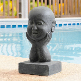 SEDA Moine Tête dans les mains 56 cm - Décoration statue