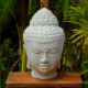 SEDA Tête de Bouddha 35 cm White light- Décoration statue