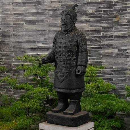 SEDA Guerrier Chinois à genoux 100 cm - Décoration statue