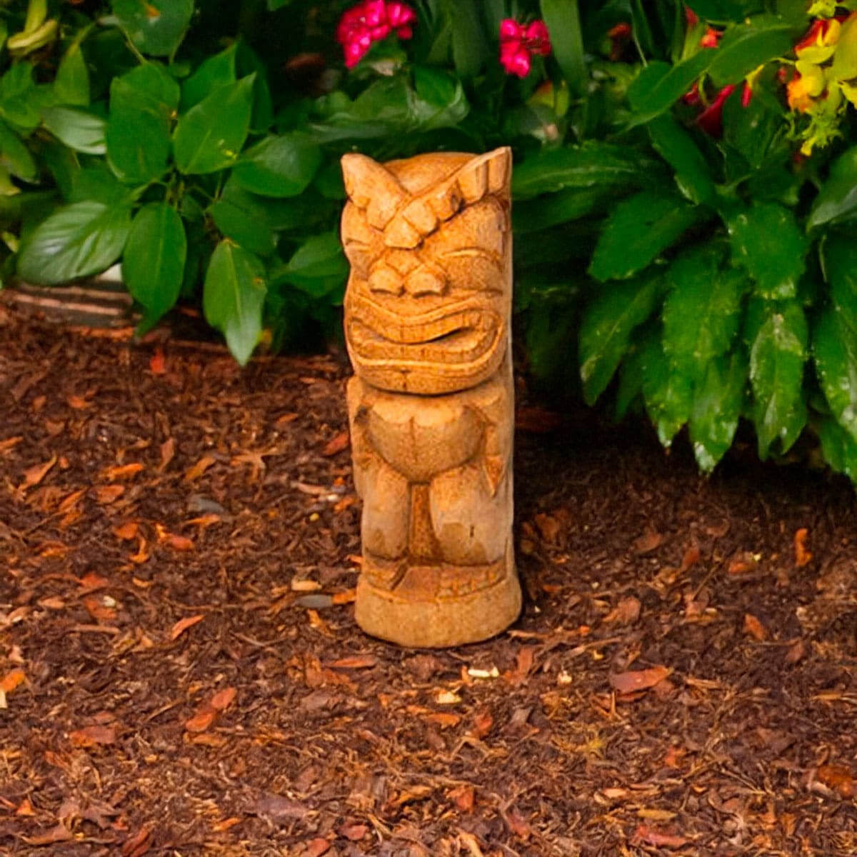 Grande Statue Tiki Kamalo Polynésien En Bois De Suar - 50cm - Coco Papaya