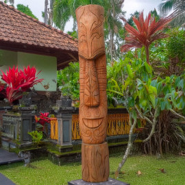SEDA Tiki Maori Head 150 cm - Décoration en bois