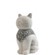SEDA Chat White 32cm - Décoration statue