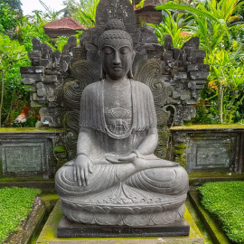 SEDA Bouddha assis 200 cm F Appel à la terre "Riverstone"  - Décoration statue