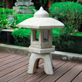 SEDA Lampe de jardin Blanche modèle "3" 70cm - Décoration Lanterne statue