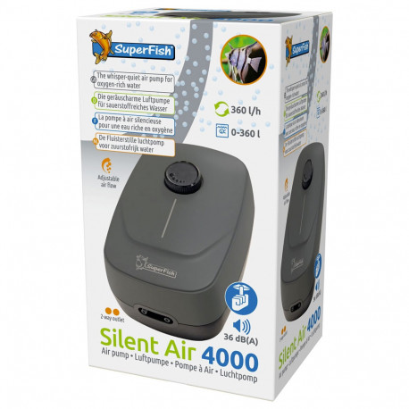 SUPERFISH Silent Air 4000 - Pompe à air silencieuse aquarium