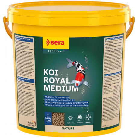 Sera Koi Royal Medium 21L - Nourriture Carpes Koïs de taille moyenne
