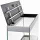 AQUAEL glossy st 120 gris - Ensemble aquarium + meuble