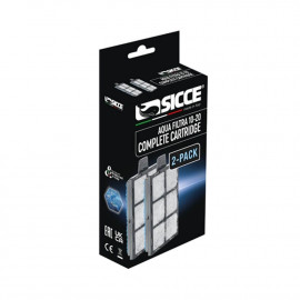 SICCE Aqua filta 10-20 Complet Cartridge x 2 - Mousses de remplacement