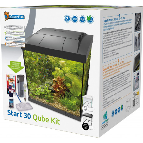 Superfish Start 30 Qube Kit Noir - Aquarium équipé