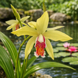 Bletilla striata Yellow Orchidée jacinthe POT DE 12cm - Plante de Bassin