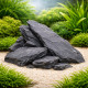 Ardoise noire naturelle pour aquarium - roche plate décorative aquascaping