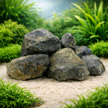 Yamafukei Stone roche naturelle japonaise gris-bleu pour aquascaping et aquarium