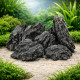 Dark Landscape pierre naturelle sombre pour aquarium - aspect volcanique gris anthracite