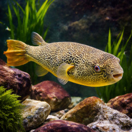 Tetraodon mbu Qualite AAA - 8-12 cm - Grand poufre d'eau douce