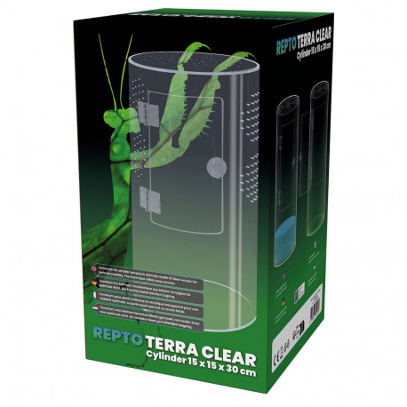 REPTO Terra Clear Cylinder 15X15X30 CM - Terrarium en Acrylique