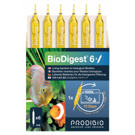 PRODIBIO Biodigest 6 Ampoules - Bactéries pour eau douce et eau de mer