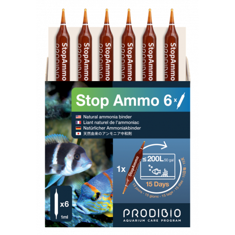 PRODIBIO STOP-Ammo 6 Ampoules - Anti-ammoniaque naturel