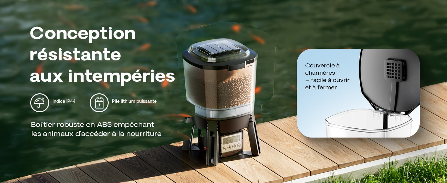 Conception résistante aux intempéries IP44 du distributeur Sunsun CFF-206