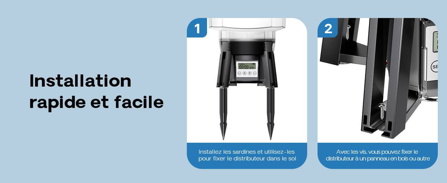 Installation rapide et facile du distributeur Sunsun CFF-206 avec sardines ou vis