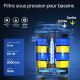 Caractéristiques Sunsun CPA-5000 : UV-C 11W, débit 8000 l/h, 60W total, IP44, câble 5m