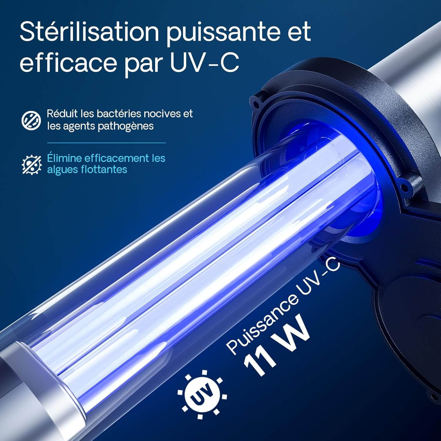 Fonction nettoyage EasyClean motorisée Sunsun CPA-5000 pour rincer les mousses sans ouvrir