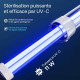 Stérilisation UV-C 11W Sunsun CPF-10000 contre bactéries pathogènes et algues flottantes