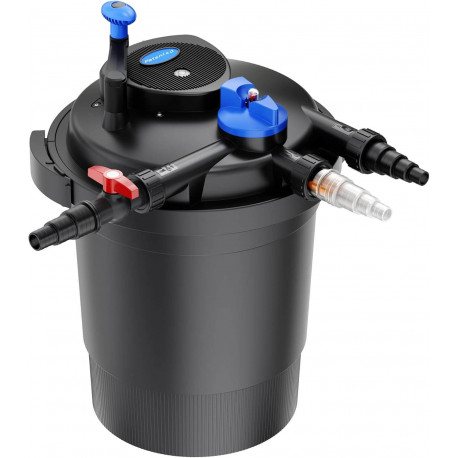 Sunsun CPF-10000 filtre bassin pression UV 11W avec manivelle manuelle et robinet vidange pour étang 12000L