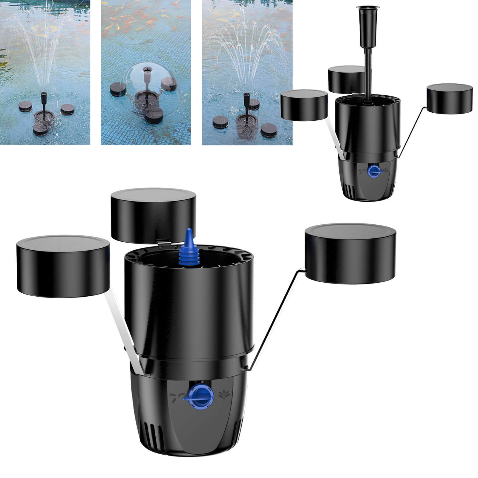 Ecumeur CSP-250 Sunsun double fonction skimmer seul ou skimmer avec fontaine grace au selecteur rotatif