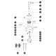 Schema de fonctionnement Sunsun CSP-250 : aspiration des debris en surface et refoulement en fontaine decorative