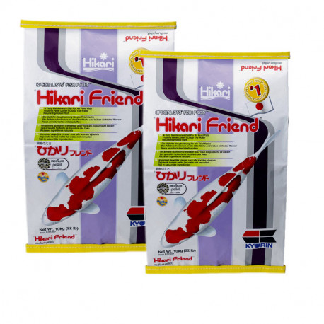 HIKARI FRIEND 10 KG MEDIUM Lot de 2 - NOURRITURE COMPLÈTE CARPES KOÏS