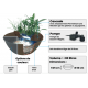 Superfish Mini Pond Grey - Mini bassin décoratif pour terrasse et jardin