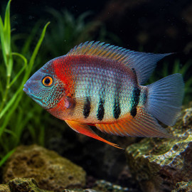 Heros Rotkeil - cichlidé sud américain à collier rouge - Aquaplante