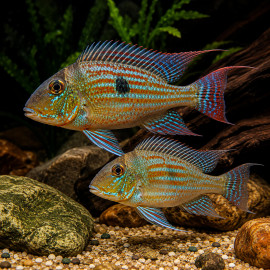Geophagus sveni - couple reproducteur - Elevage Taïwan 18-20cm