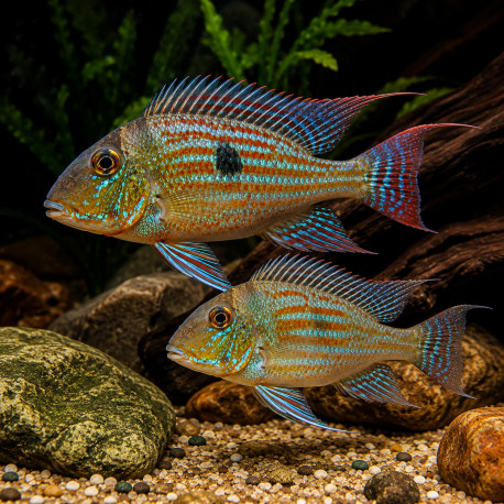 Geophagus sveni - couple reproducteur - Elevage Taïwan 18-20cm