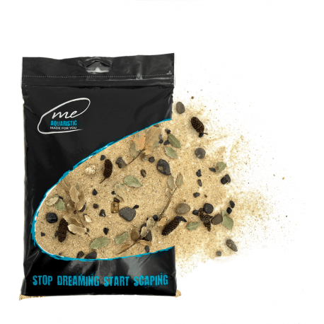 Sable ME Nature World Habitat Alpine 3 kg, mélange naturel de sable et galets
