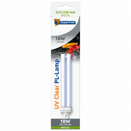 Superfish Ampoule UV PL 18W G23-236mm Spéciale - Ampoule UV de rechange