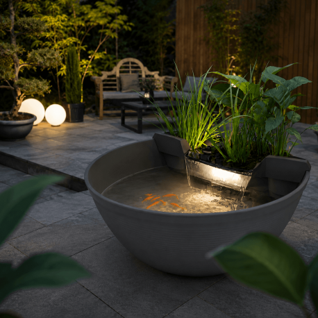 Superfish Mini Pond Grey - Mini bassin décoratif pour terrasse et jardin