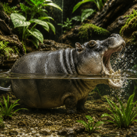 SUPERFISH Hippo Deco Air S - Décoration mobile aquarium