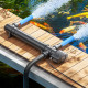 CUV-155 installé sur bassin à koïs — raccordement en ligne