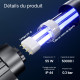 Détails techniques — lampe UV-C G11, tube quartz, IP44, 55W, 50 000 L, 0,3 bar