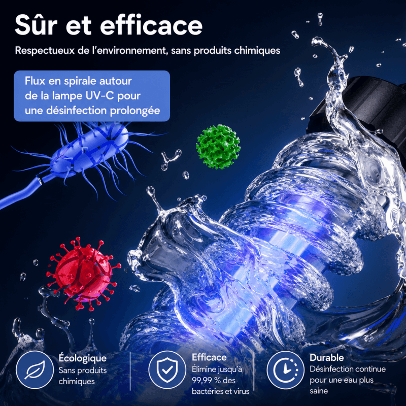 Détails techniques CUV-155 — lampe G11, tube quartz, IP44, 55W