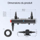 SunSun CUV-224 dimensions - 468 x 382 x 143 mm - câble 5 m - raccords Ø 19-38 mm