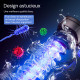 Infographie technologie — flux hélicoïdal en spirale, bactéries/virus détruits